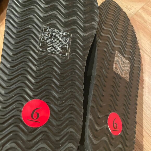 Juicy Couture Black Sparkly "Uggs" Boot Women's Size 6 - Picture 5 of 8